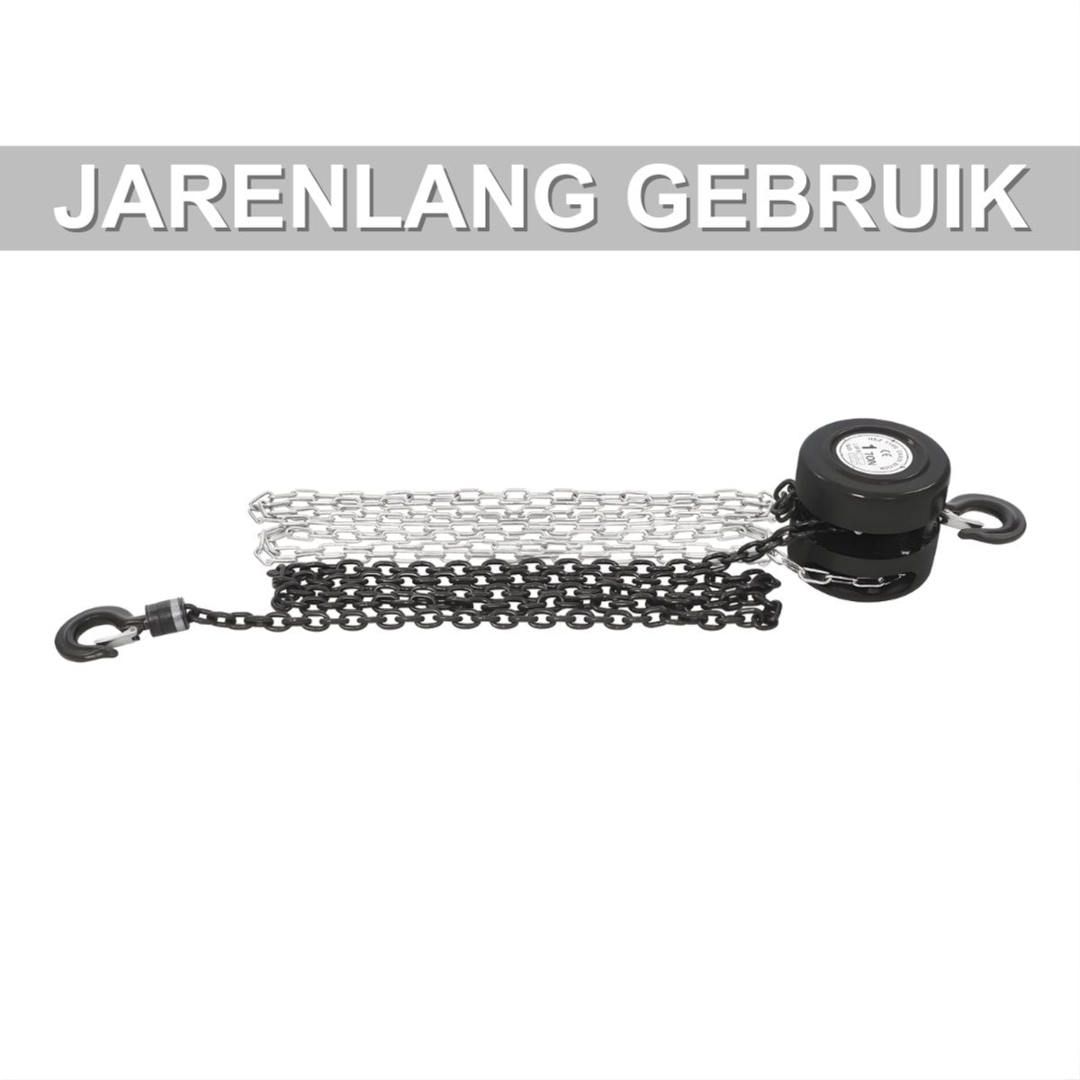 Handkettingtakel - Voor hijsen en tillen - Handmatige kettingtakel - Capaciteit 1T