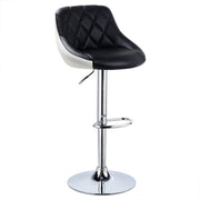 Barkrukken Nero - Met rugleuning - Kunstleer - Set van 2 - Keuken - Barstoelen ergonomisch - Zwart - Verstelbaar in hoogte - Zithoogte 60-82cm