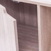Happyment Boekenkast Jita - Industrieel - 6 Vakken - Oak - 3 Deuren - Boekenrek - Woonkamer, slaapkamer en kinderkamer - Hout