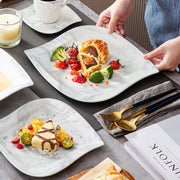 Aristocratic Serviesset – 6 persoons – 30 delig – Marmer look Keramisch – Eetborden – Breakfast Plates – Uniek servies