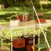 Opvouwbare Campingtafel - Elvo - Lichtgewicht Aluminium - 2 In Hoogte Verstelbare Poten - Draagbare Picknicktafel voor Feestjes