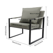 Fauteuil- Voor Woonkamer - Moderne Lounge - Stof /Grijs