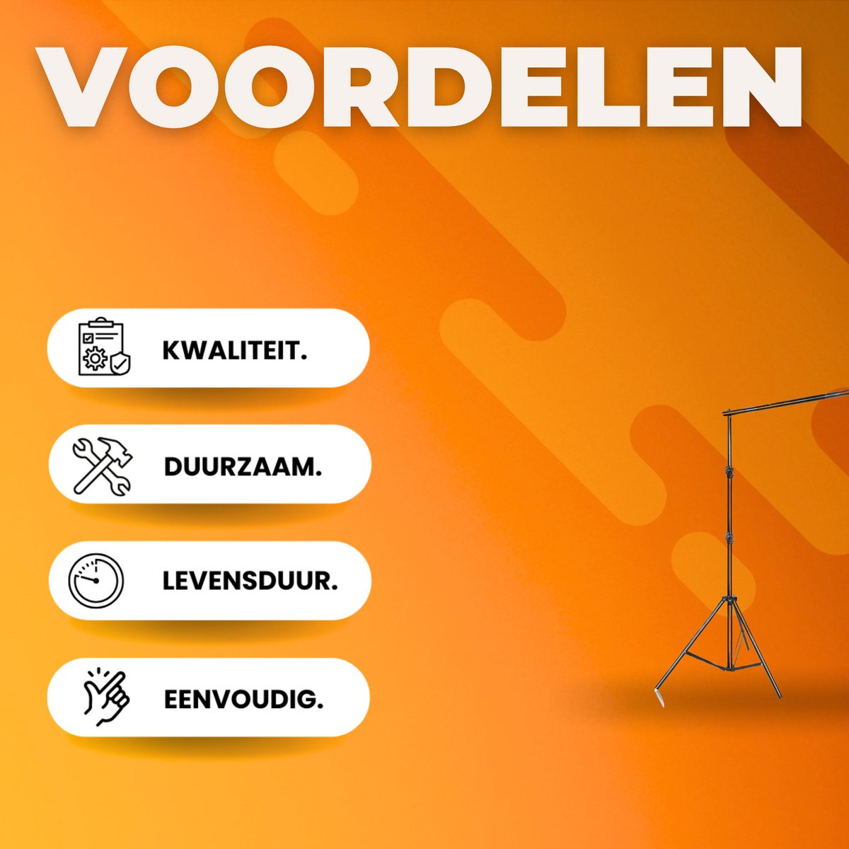Achtergrondsysteem voor Fotostudio - Achtergrondstandaard - Achtergronddoek standaard - 3x2,6 m - In hoogte verstelbaar - Aluminium Zwart