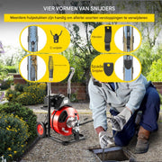 Rioolontstopper PRO - Riool Ontstoppingsmachine - 390W Afvoerreinigingsapparaat - Ontstoppingsveer