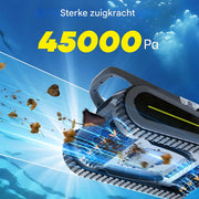 Robotic Zwembadstofzuiger - Zwembadrobot - Voor Muren en Vloeren tot 2200 sq.ft - 45.000 Pa Krachtige Zuigkracht & Wandklimfunctie - Seauto Crab Pro