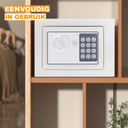 Luxe kluis Zyren - Brandwerende Waterdichte Veiligheidskluis - 2 Handmatige Override Sleutels - Veiligheidsbox met Dubbel Digitaal Toetsenbord en Sleutel