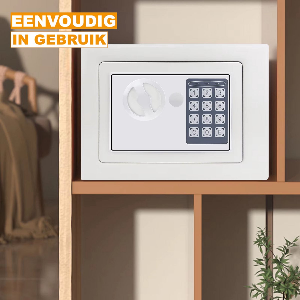 Luxe kluis Zyren - Brandwerende Waterdichte Veiligheidskluis - 2 Handmatige Override Sleutels - Veiligheidsbox met Dubbel Digitaal Toetsenbord en Sleutel