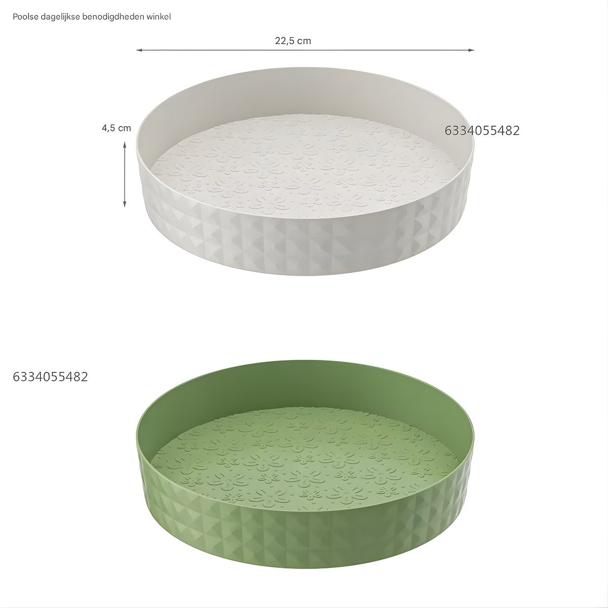 Kruiden draaiplateau - Kruiden orginazer - Keuken orginazer– Voor keuken of badkamer – 360° draaibaar - Wit