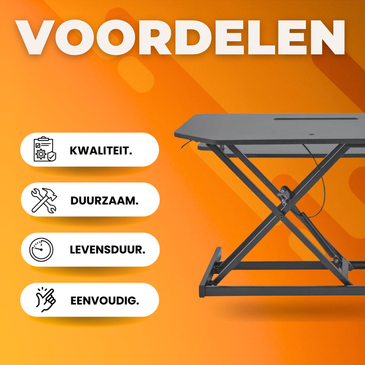Sta bureau Deluxe - Dubbellaags Computerbureau - Voor Thuis en op Kantoor