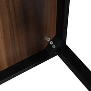 Bartafel - Donkerbruin - Hout en metaal - Vierkant - 60x60x100cm
