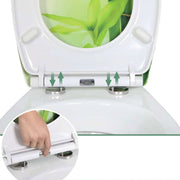 Happyment Antibacteriële Toiletbril Bamboe groen - Met Softclose - Universeel - Toiletbrillen - WC Bril - Toiletzitting