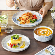 Vintage Dinerborden – Serviesset – 12 persoons – 36 delig – Keramisch – Breakfast Plates – Hoogwaardige kwaliteit