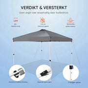 Paviljoen - Overkappingen- Pergola- Lounge- 305x305x320cm - Opvouwbare Tuintent - 6-8 Personen - Incl. Opbergtas