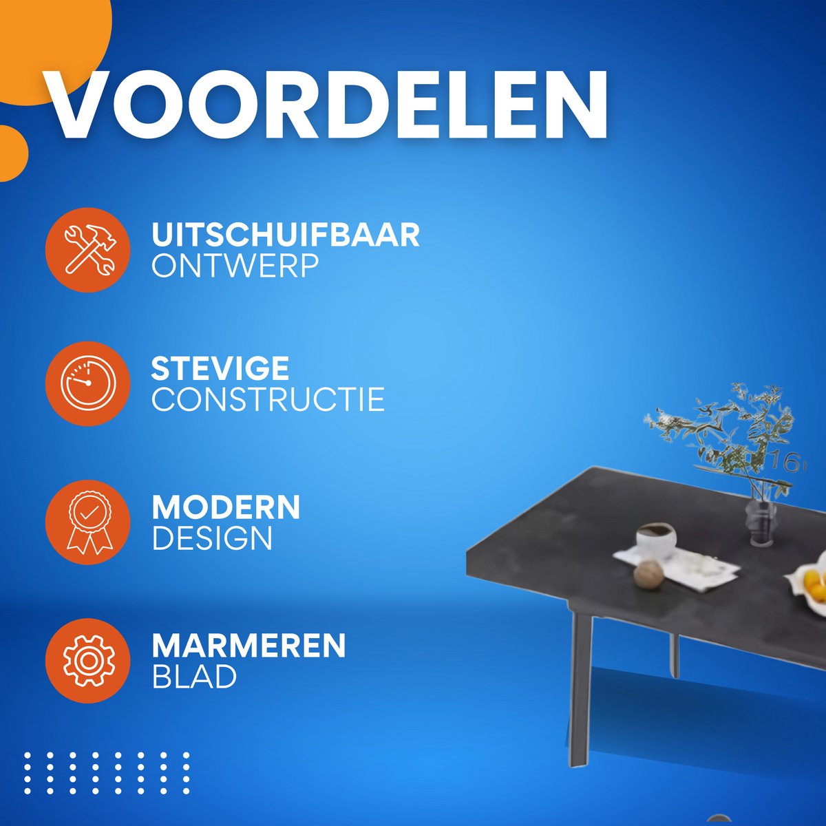 Eettafel Zenia - 4 tot 8 personen - Zwart - Uitschuifbaar - 130-160cm - Rechthoekig