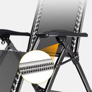Opvouwbare stoel verstelbare stalen gaas - Zero Gravity lounge stoel - Fauteuils met kussens en bekerhouder - Zwart - 2 Stuks