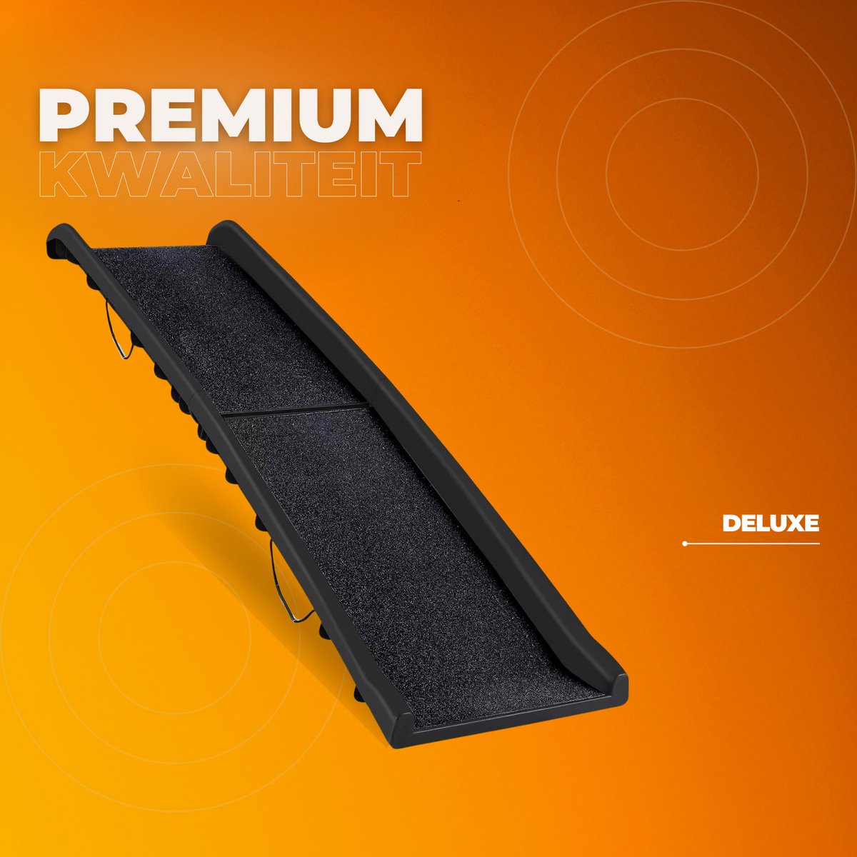 Opvouwbare loopplank - Hondentrap voor honden - Hondenloopplank - Draagbaar voor Honden tot 90 kg - Inklapbaar - Voor Auto's, Vrachtwagens en SUV's - 156cm - Zwart