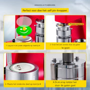 Knopenmachine PRO - Button Press machine 25 mm - Inclusief 1000 Buttons