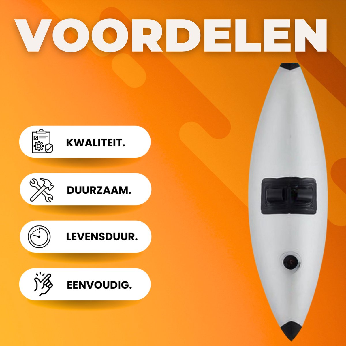 Kajak Outrigger - Stabilisator Roeiboot - 90x36cm - Luchtkajak - Witwaterkajak Accessoire