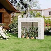 Winterproof kas - 170x68x200 cm folietunnel voor tomatenkweek - Landbouwhuis met deur en 2 ramen