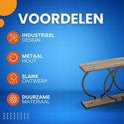 Consoletafel Giggs - Haltafel - 140cm - Wandtafel - Gang of woonkamer - Donkerbruin