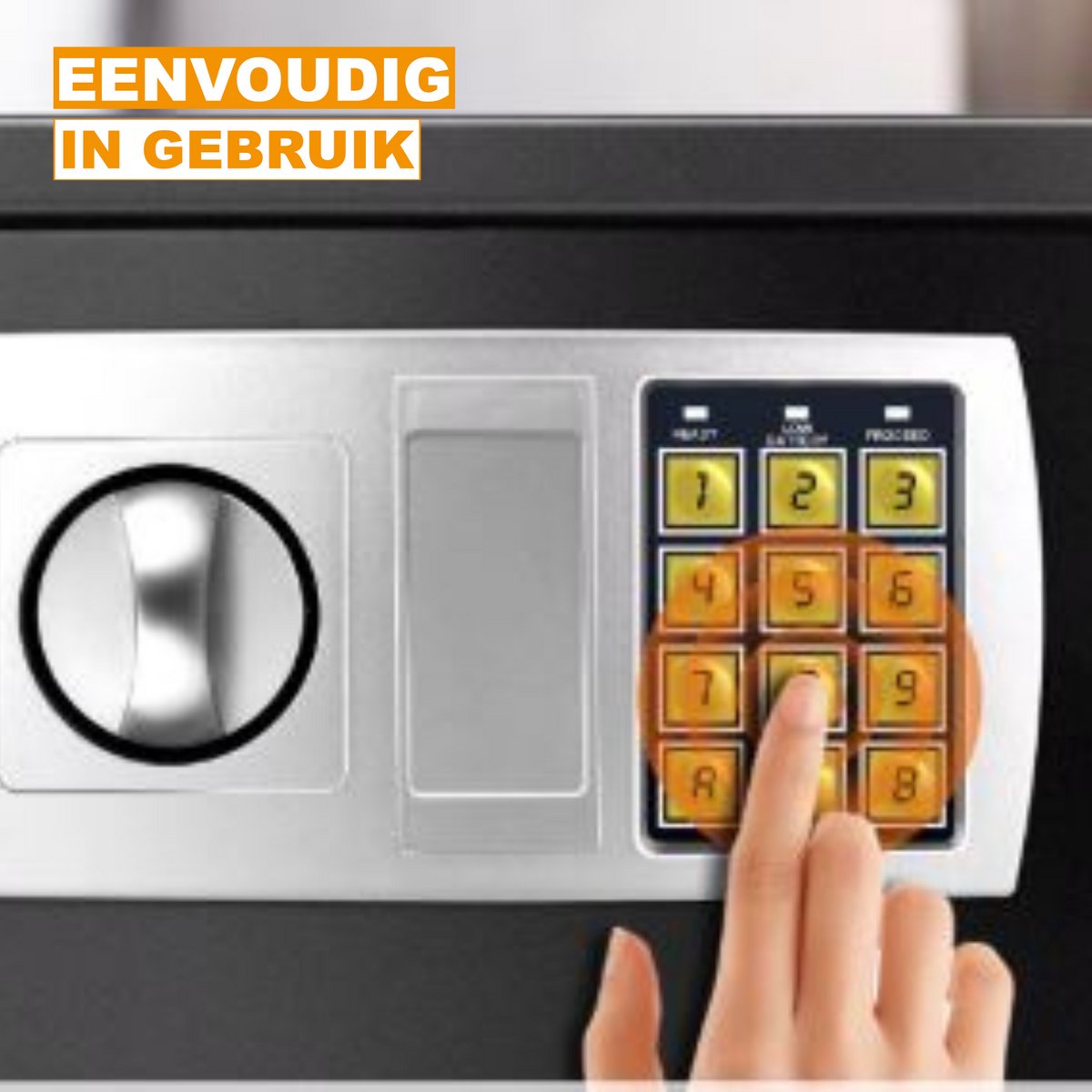 Digitale Stalen Beveiligingskluis - Mavien - Commerciële Kluis - Wandmontage - 2 Sleutels - 4.6L