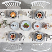 Velentino Serviesset - 16 delig - 4 persoons - Grijs - Dinerborden - Bordenset - Diepe borden - Ontbijtborden - Servies - Keukenservies