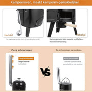 Hongaarse goulash ketel met deksel - 21L - Heksenketel driepoot - Sudderpot - Stoofoven