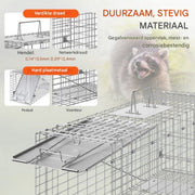 Rattenval deluxe - Diervriendelijke Steenmarter Marterval - Robuuste Levend Vangval - Voor buiten - Weerbestendige Konijnenval