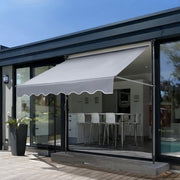 Zonneluifel - 183cm - Ook als balkonluifel - Terras - Knikarmscherm zonnescherm - Uitschuifbaar - PU Coating - In Hoogte Verstelbaar