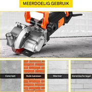 Happyment Elektrische muurfrees - 3000W - met 5 zaagbladen - Sleuvenzaagmachine - Oranje