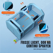 Opblaasbare spuitcabine - incl. lucht filtersysteem - Verfspuit tent – 5 x 2,2 x 2,1 m - 480W/750W Anti-Spray - Airbrush - Spray booth - Opvouwbaar