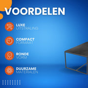 Opulence Eettafel Opulence - Marmer look - Uitschuifbaar - 150 to 180cm - Zwart