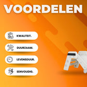 Glijbaan voor Kinderen - Buitenspeelgoed - Indoor & Outdoor Kinderplezierglijbaan - Dubbel Opvouwbaar, Voor Peuters van 1-3 Jaar - Geweldig Cadeau voor de Kleintjes - Wit & Grijs