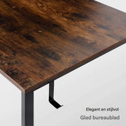 Bureau Bruno - Met opbergvak - Voor Computer, PC en Laptop - Volwassenen - Thuiskantoor - 120cm