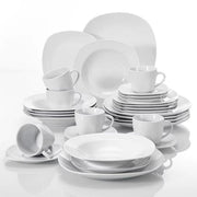 Noble Dinerborden – Serviesset – 6 persoons – 30 delig – Wit Keramisch – Breakfast Plates – Stijlvol keramiek