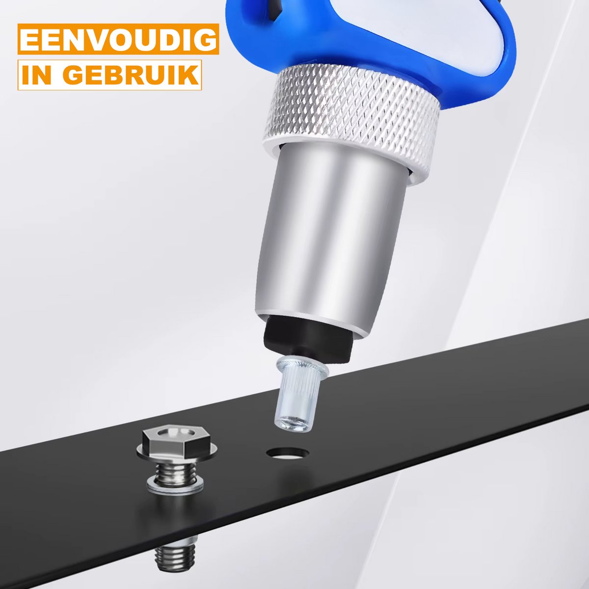 Profi Nietmutternzange Set - Blindklinkmoertang & Nietmachine - Inclusief 150 Moeren - M5-M12 Rivets & Accessoires