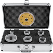 Diamant Gatenzaagset – Dozerboor - 6-delige Tegelboorset gatenzaag 60 mm – Voor Keramiek, Marmer & Porselein