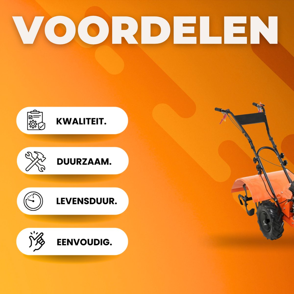 Verticuteermachines - Tuinfrees Cultivator - Benzine - Gazonbeluchter - Verticuteren machinen - 4 Takt - Verticuteerder - Oranje/Zwart