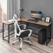 L-vormig Bureau - Voor Thuiswerk, Gaming & Kantoor - Ruim Hoekbureau voor PC & Laptop - 167 cm - Hout look