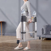 Telescopische Ladder Vareo - 3,2m - Uitschuifbare Multifunctionele Roestvrijstalen Ladder - Draagbare Stevige Zolderladder met EN131-standaard
