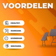Klaptafel - Kampeertafel - Vouwtafel - 2 Banken set - Opvouwbare Tuinmeubelset voor Buiten, Kamperen & Picknick - Picknicktafel met Bankjes - 180 cm - Bruin