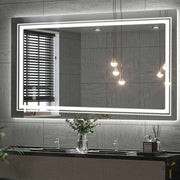 Happyment® Badkamerspiegel met verlichting - Touchscreen - 3 LED standen - Dimbaar - Rechthoek of horizontaal - Anti-condens
