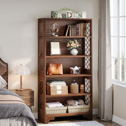 Boekenkast Nero - Bruin - Met 6 Lagen - Boekenrek Opbergrek - Voor Woonkamer, Slaapkamer of Kantoor