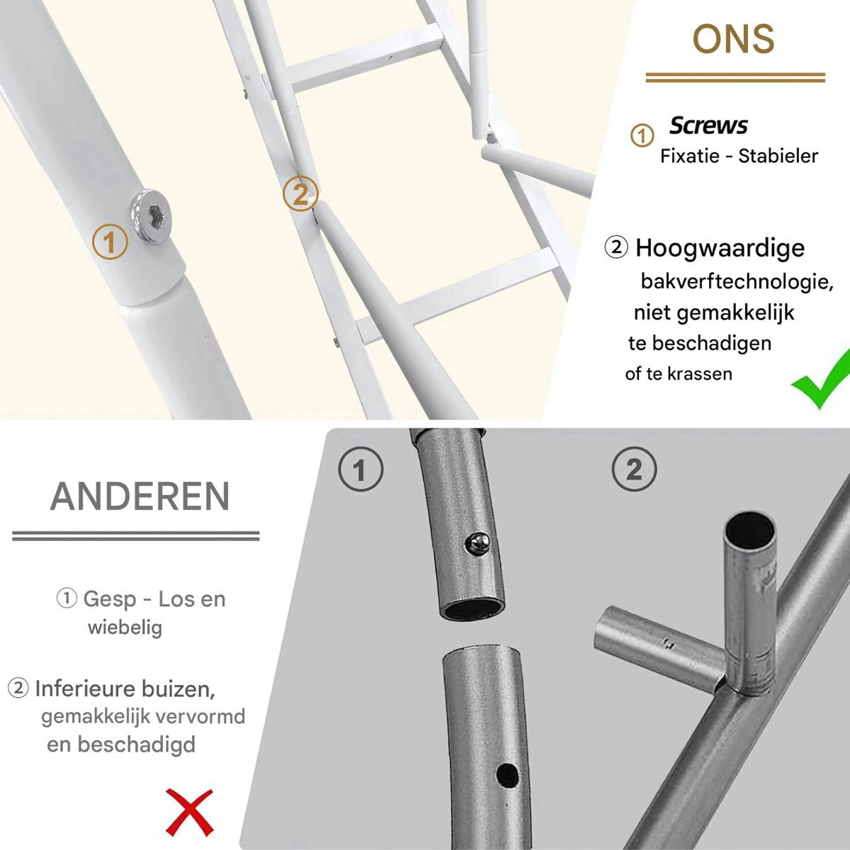 Valora Witte Hartvormige Huwelijksboog - Rozenboog - Bruiloft - Dubbellaags - Metaal