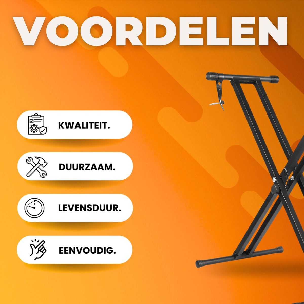 Keyboard standaard - X-standaard - Universeel - Toetsenbord houder - Piano stand - Keyboardstandaard zonder kruk