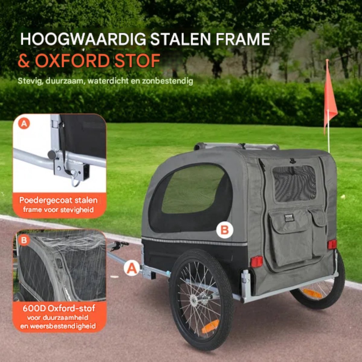 Luxe honden fietskar - Fietsdrager - Fietskar - 40KG