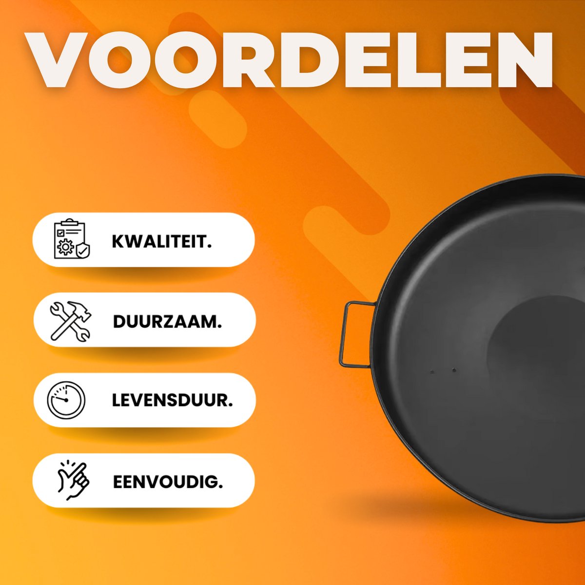 Vuurkorf kom met handgrepen - Vuurschaal - Terrashaard - Afneembare metalen vuurkorfvork - Multifunctionele vuurplaats voor terras, verwarming en BBQ-grill - Diameter 60 cm