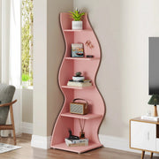 Moderne boekenkast 5 lagen - Zwart - Boekenrek - Woonkamer, slaapkamer en kinderkamer - Hout - 50 cm (D) × 48 cm (B) × 177 cm (H)