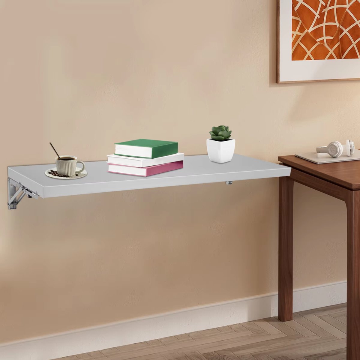 Klaptafel - Wandtafel - Voor wandgebruik / kleine ruimtes - 110x35 cm