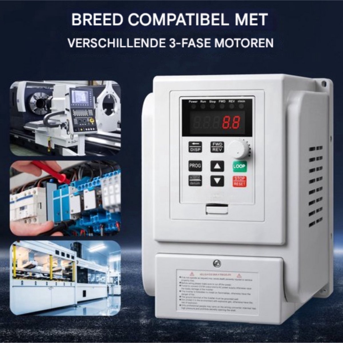 Frequentieomvormer - 4kW 18A - 5HP - Frequentie omvormer - Inclusief 20cm Kabel